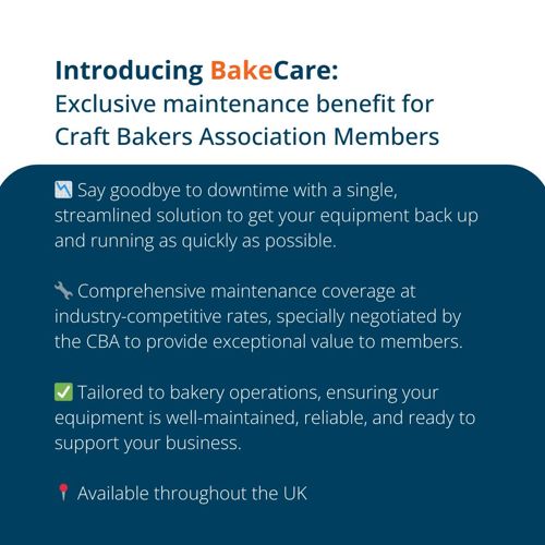 Maintenance benefits for Craft Bakers Association Members