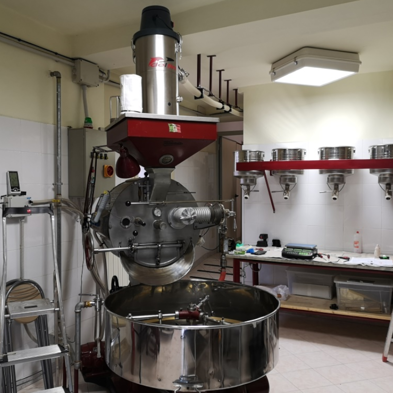 Hopper Loader loading roaster