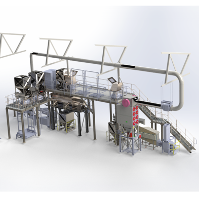 Tote bin system render