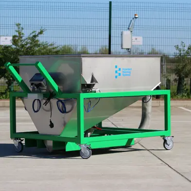 600L mobile weigh bin