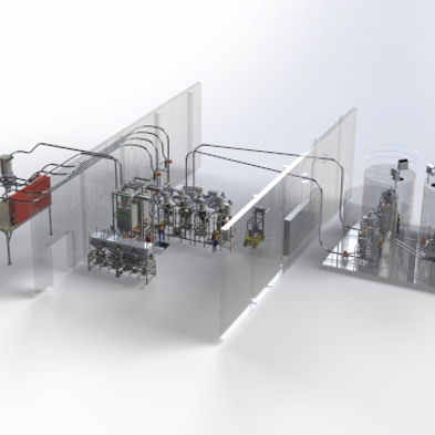 Pneumatic conveying system render