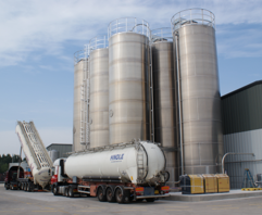 Silo's being installed Silo's being installed